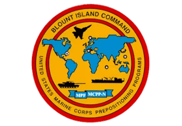 logo for the blount Island command for the marines , a commercial customer that used Pure Maintenance Mold Remediation's restoration services